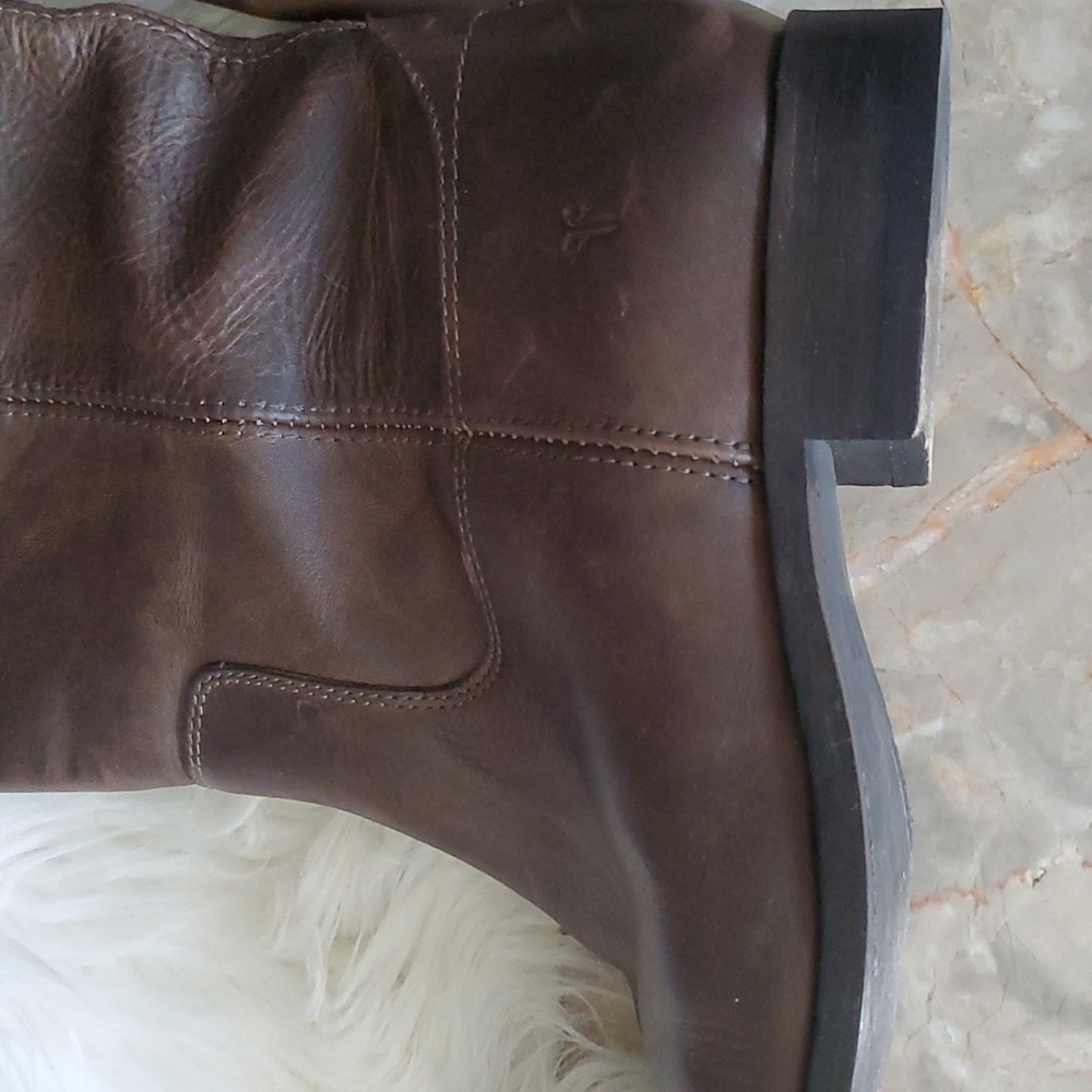 Frye Melissa  pullon brown riding leather boots size 8.5 - Picture 2 of 16